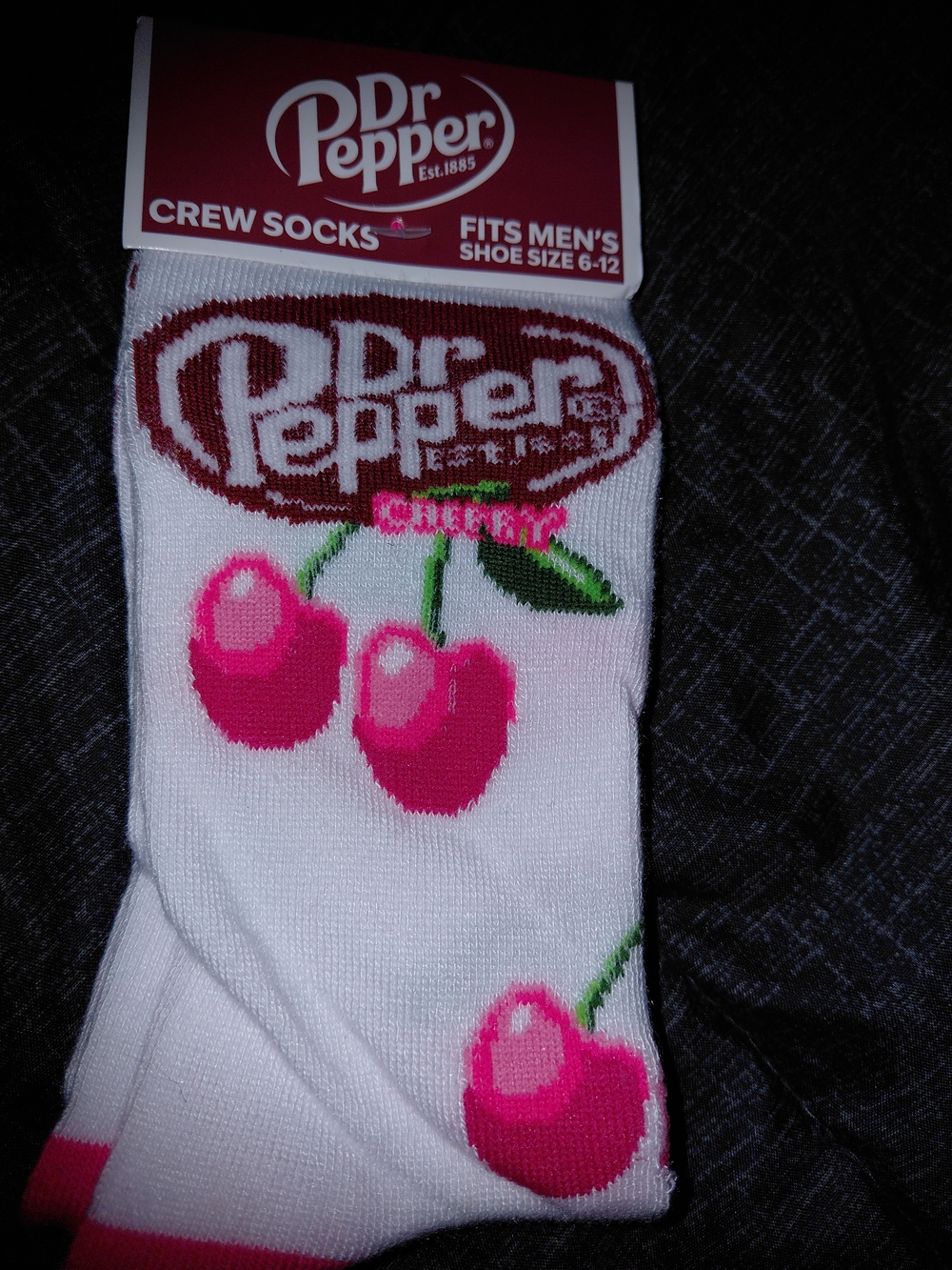 Cherry Crew Socks - White & Pink